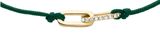 FOSSIL Sutton Mini Moments Pavé Link Bracelet Green Gold-Tone