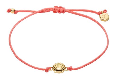 FOSSIL Sutton Mini Moments Seashell Bracelet Coral Gold-Tone FOSSIL Sutton Mini Moments Seashell Bracelet Coral Gold-Tone
