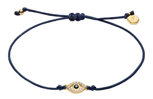 FOSSIL Sutton Mini Moments Evil Eye Bracelet Midnight Blue Gold-Tone FOSSIL Sutton Mini Moments Evil Eye Bracelet Midnight Blue Gold-Tone