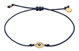 FOSSIL Sutton Mini Moments Evil Eye Bracelet Midnight Blue Gold-Tone