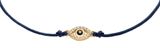 FOSSIL Sutton Mini Moments Evil Eye Bracelet Midnight Blue Gold-Tone