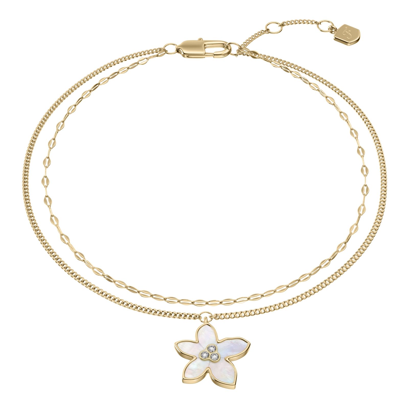 FOSSIL Sutton The Flower Collection Multi-Strand Bracelet Mother-Of-Pearl