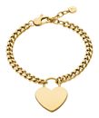 FOSSIL Sutton Stainless Steel Heart Bracelet Gold-Tone