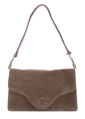 COCCINELLE C-Me Softy Shoulder Bag Suede Le. / Grained Le. M Warm Ta / Warm Ta COCCINELLE C-Me Softy Shoulder Bag Suede Le. / Grained Le. M Warm Ta / Warm Ta