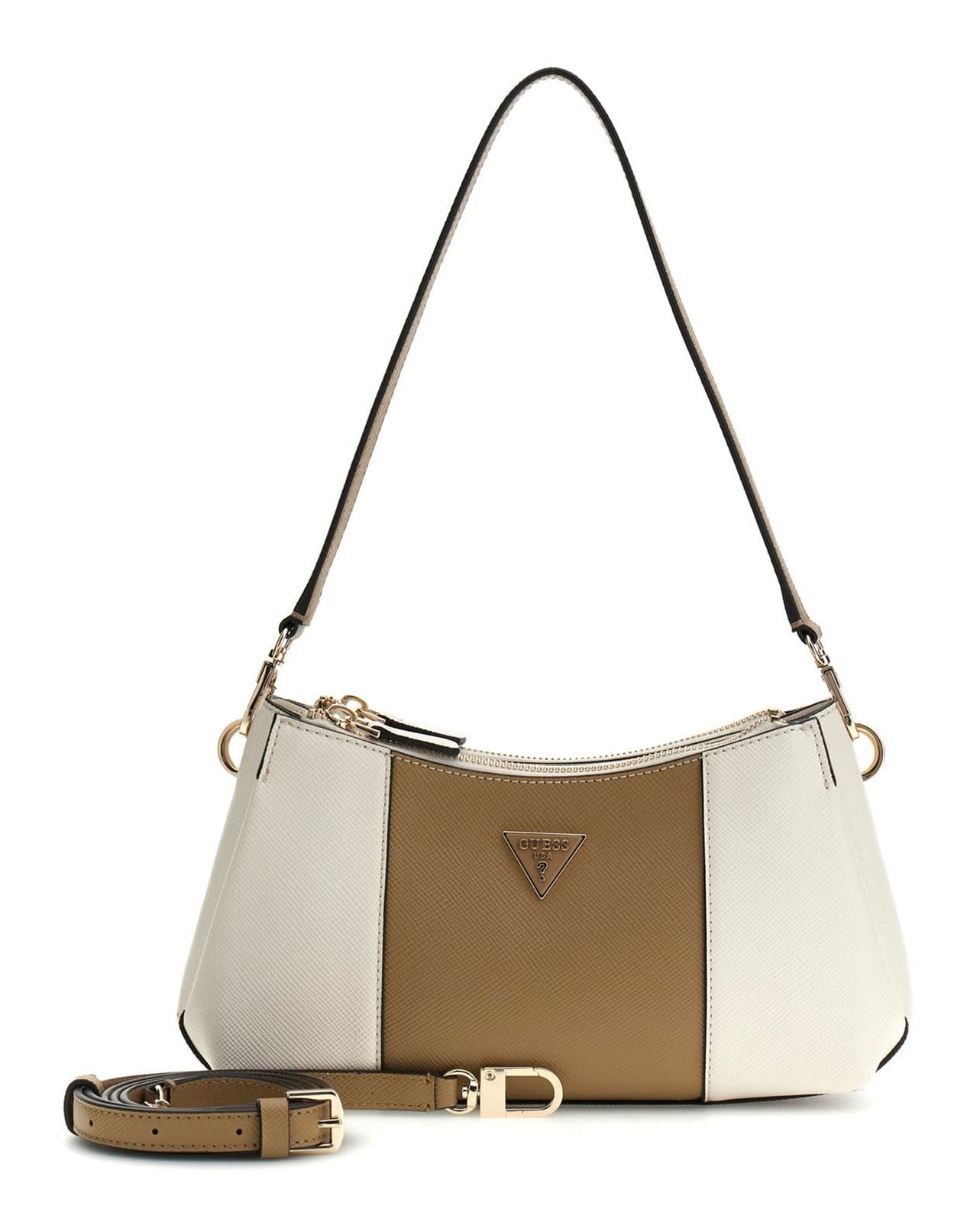 GUESS Noelle II 3 Comp Shoulder Xbody Cream White / Beige