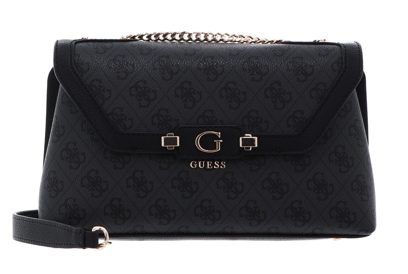 GUESS Lindsey Convertible Xbody Flap Coal Logo