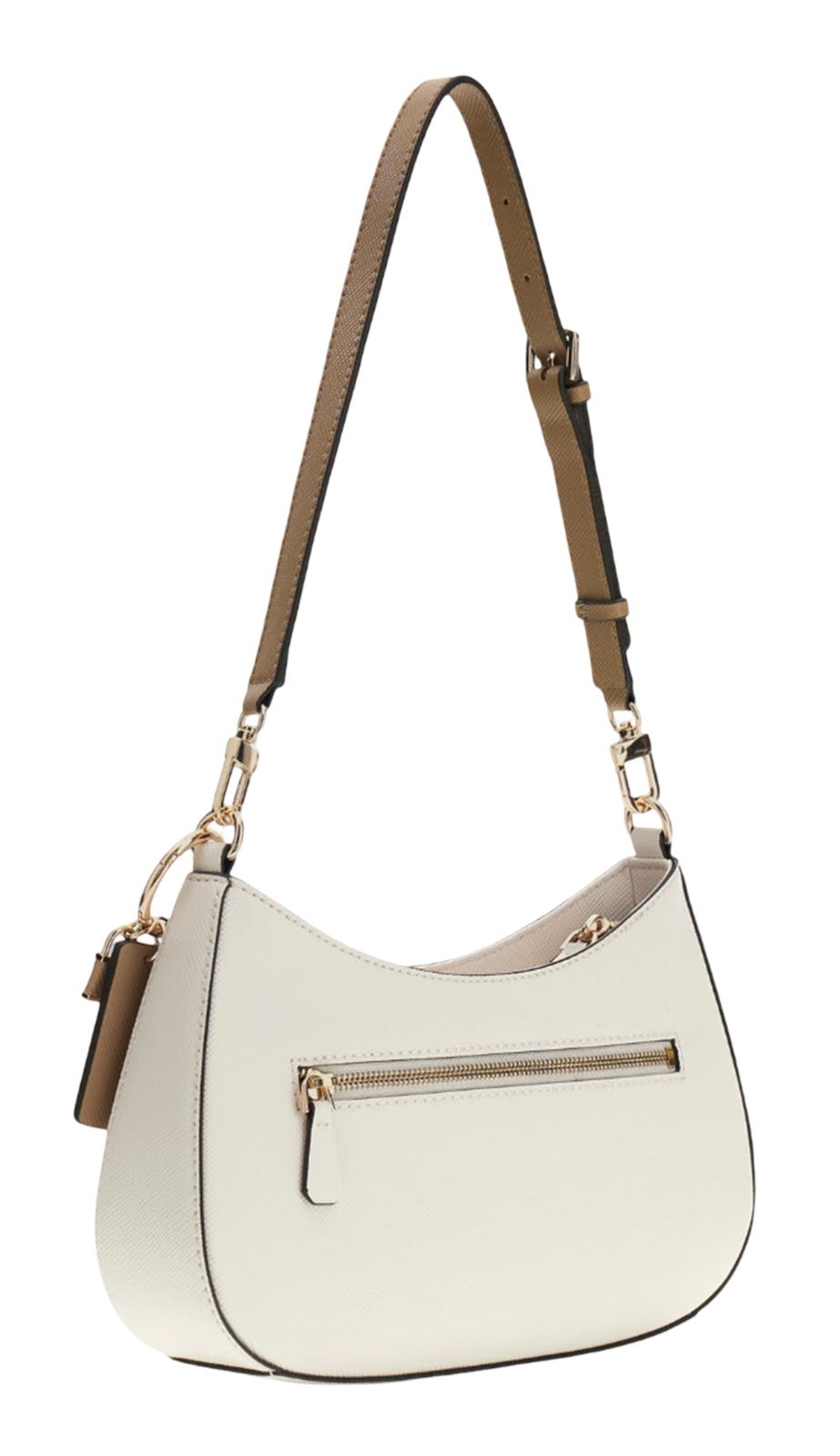 GUESS Noelle II Top Zip Shoulder Bag Cream White / Beige GUESS Noelle II Top Zip Shoulder Bag Cream White / Beige