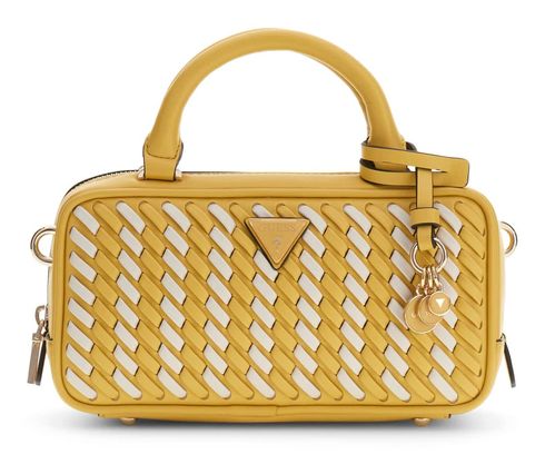 GUESS Kora Mini Box Satchel Honey