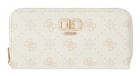 GUESS Emelie Logo SLG Zip Around Wallet L White Logo GUESS Emelie Logo SLG Zip Around Wallet L White Logo