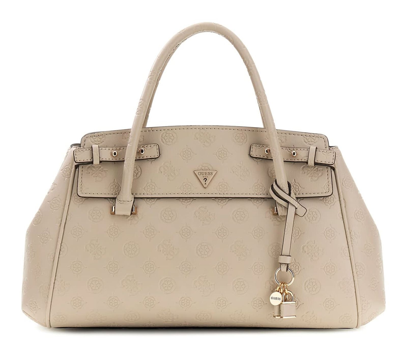 GUESS Diana 3 Compartment Satchel Light Taupe Logo GUESS Diana 3 Compartment Satchel Light Taupe Logo