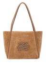 KARL LAGERFELD Le Ballet K / Autograph Patch Tote Suede M Caramel KARL LAGERFELD Le Ballet K / Autograph Patch Tote Suede M Caramel