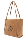 KARL LAGERFELD Le Ballet K / Autograph Patch Tote Suede M Caramel KARL LAGERFELD Le Ballet K / Autograph Patch Tote Suede M Caramel