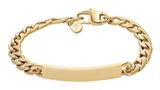 FOSSIL Ellis Stainless Steel ID Bracelet Gold-Tone