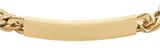 FOSSIL Ellis Stainless Steel ID Bracelet Gold-Tone