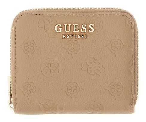 GUESS Ella Logo SLG Zip Around S Beige Logo GUESS Ella Logo SLG Zip Around S Beige Logo