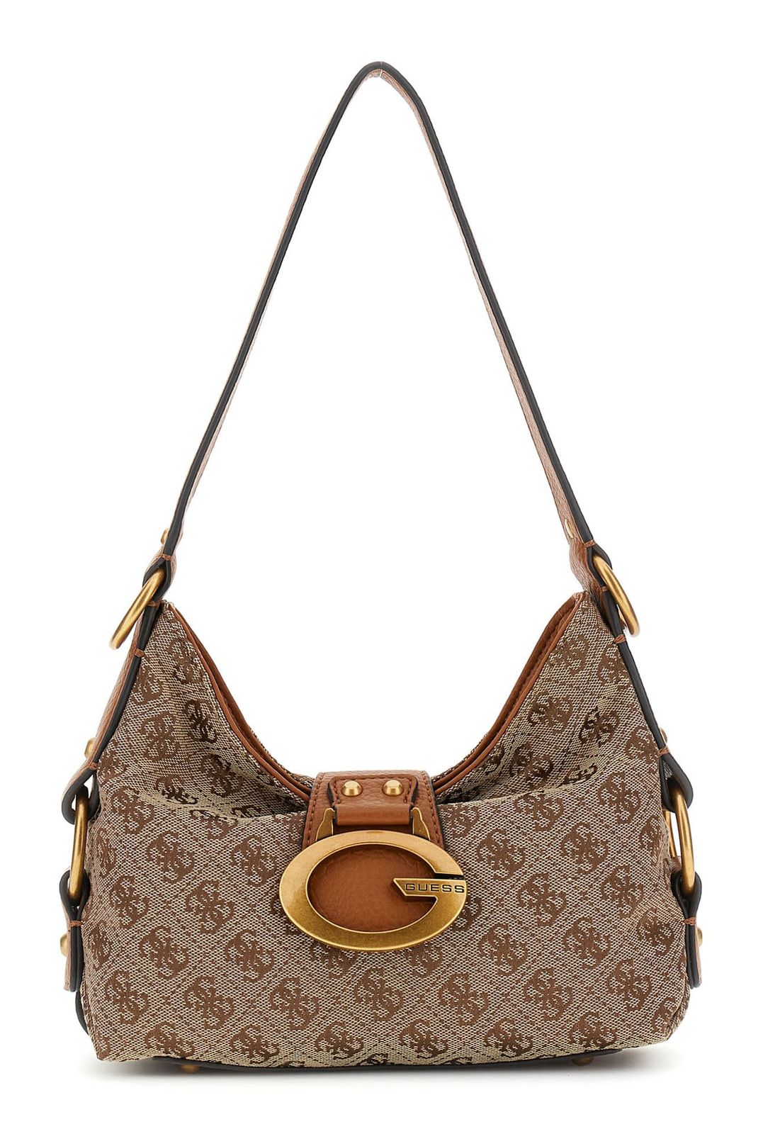 GUESS Camden Mini Shoulder Bag S Latte Logo / Cognac