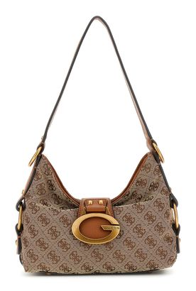 GUESS Camden Mini Shoulder Bag S Latte Logo / Cognac GUESS Camden Mini Shoulder Bag S Latte Logo / Cognac