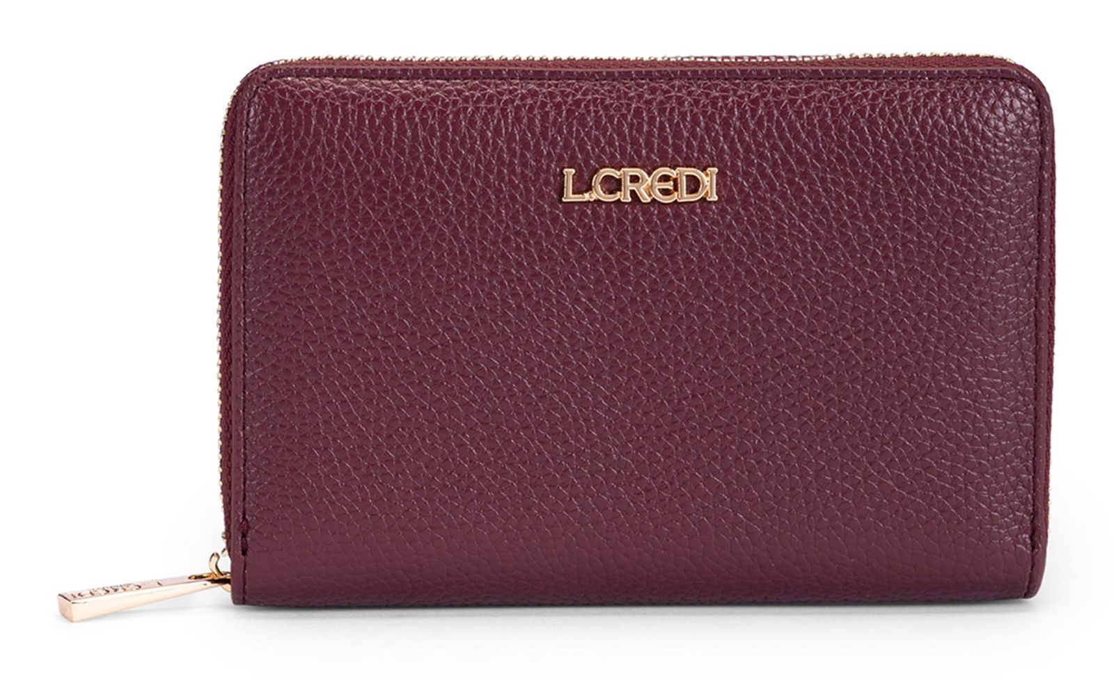 L.CREDI Perla Zip Around Wallet S Cherry Shade