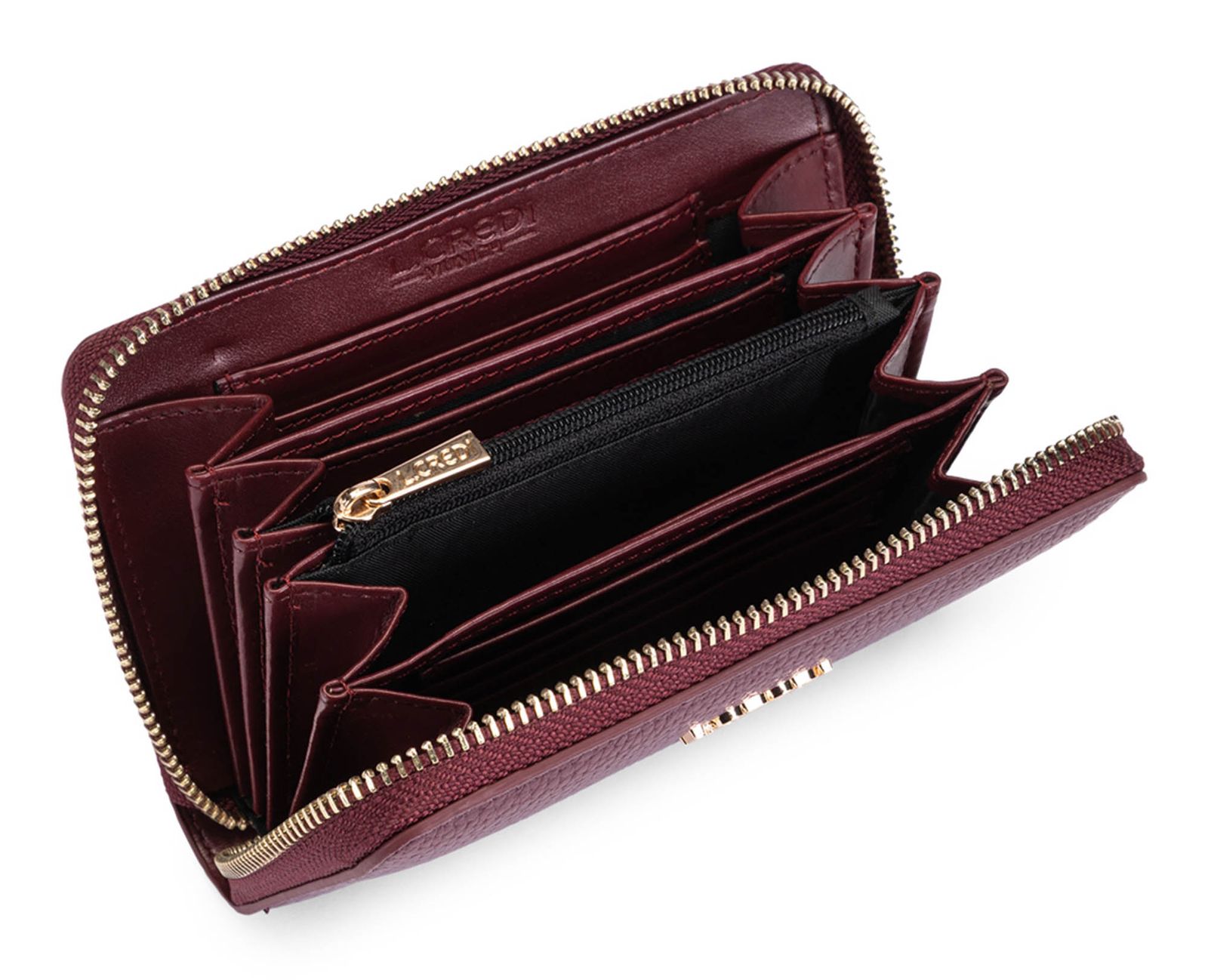 L.CREDI Perla Zip Around Wallet S Cherry Shade L.CREDI Perla Zip Around Wallet S Cherry Shade