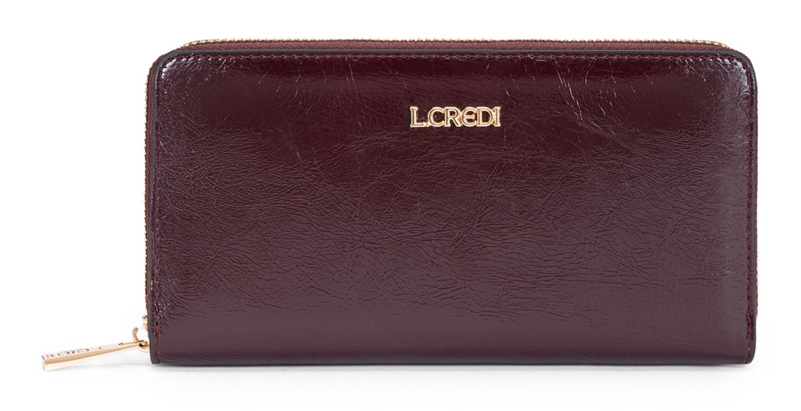 L.CREDI Sohanni Zip Around Wallet M Cherry Shade