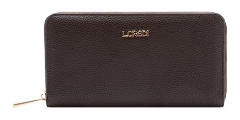 L.CREDI Perla Zip Around Wallet Chocolate