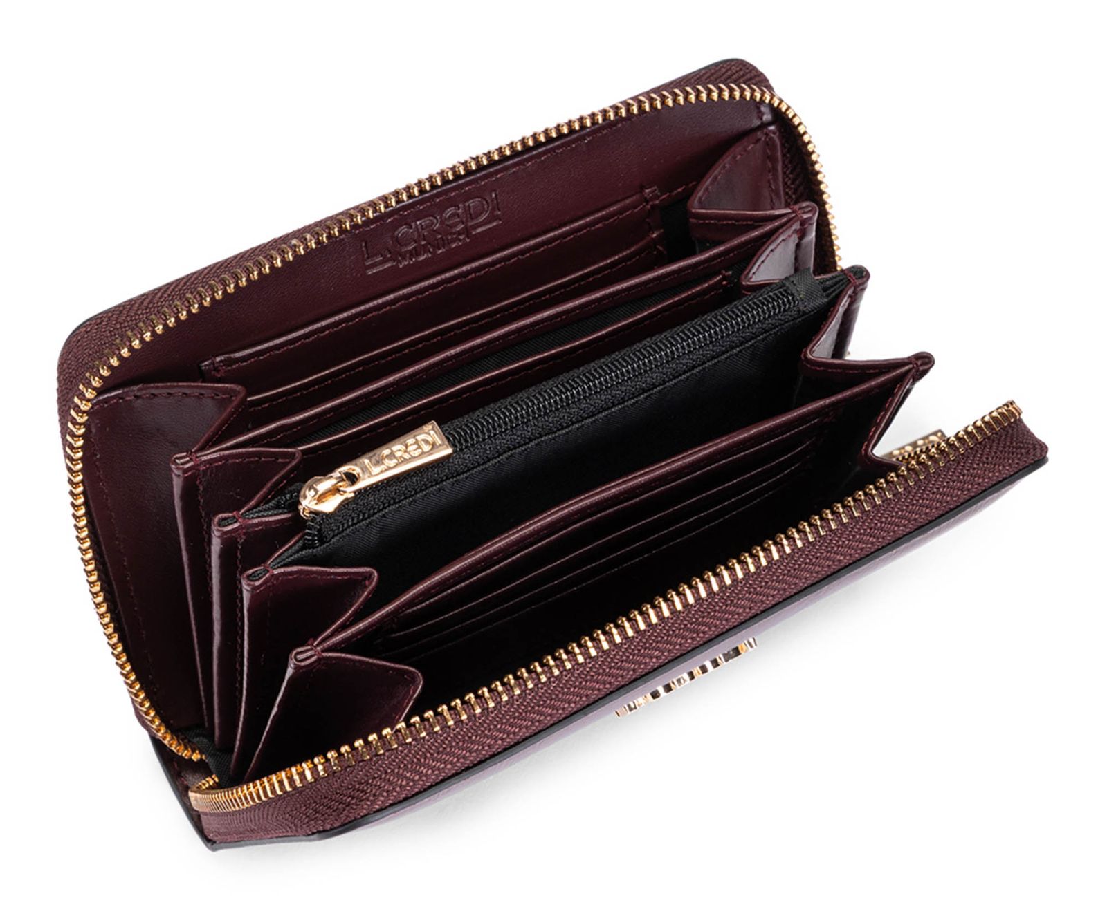 L.CREDI Sohanni Zip Around Wallet S Cherry Shade L.CREDI Sohanni Zip Around Wallet S Cherry Shade