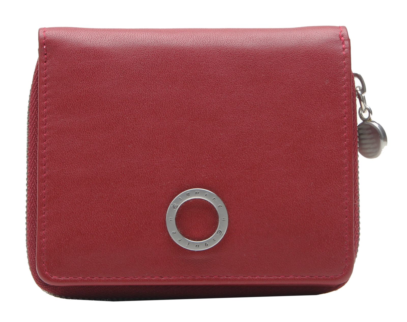 Esquire Athena Zip Around Wallet Red
