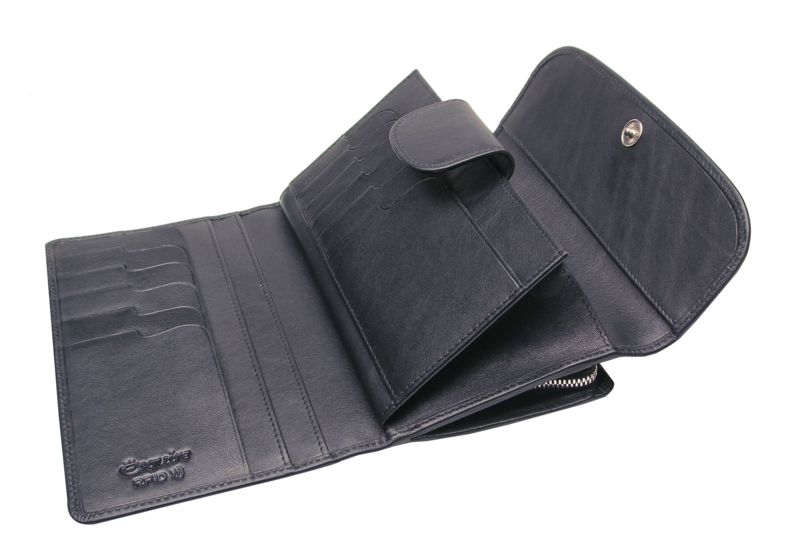 Esquire Athena Lady Flap Wallet Black Esquire Athena Lady Flap Wallet Black