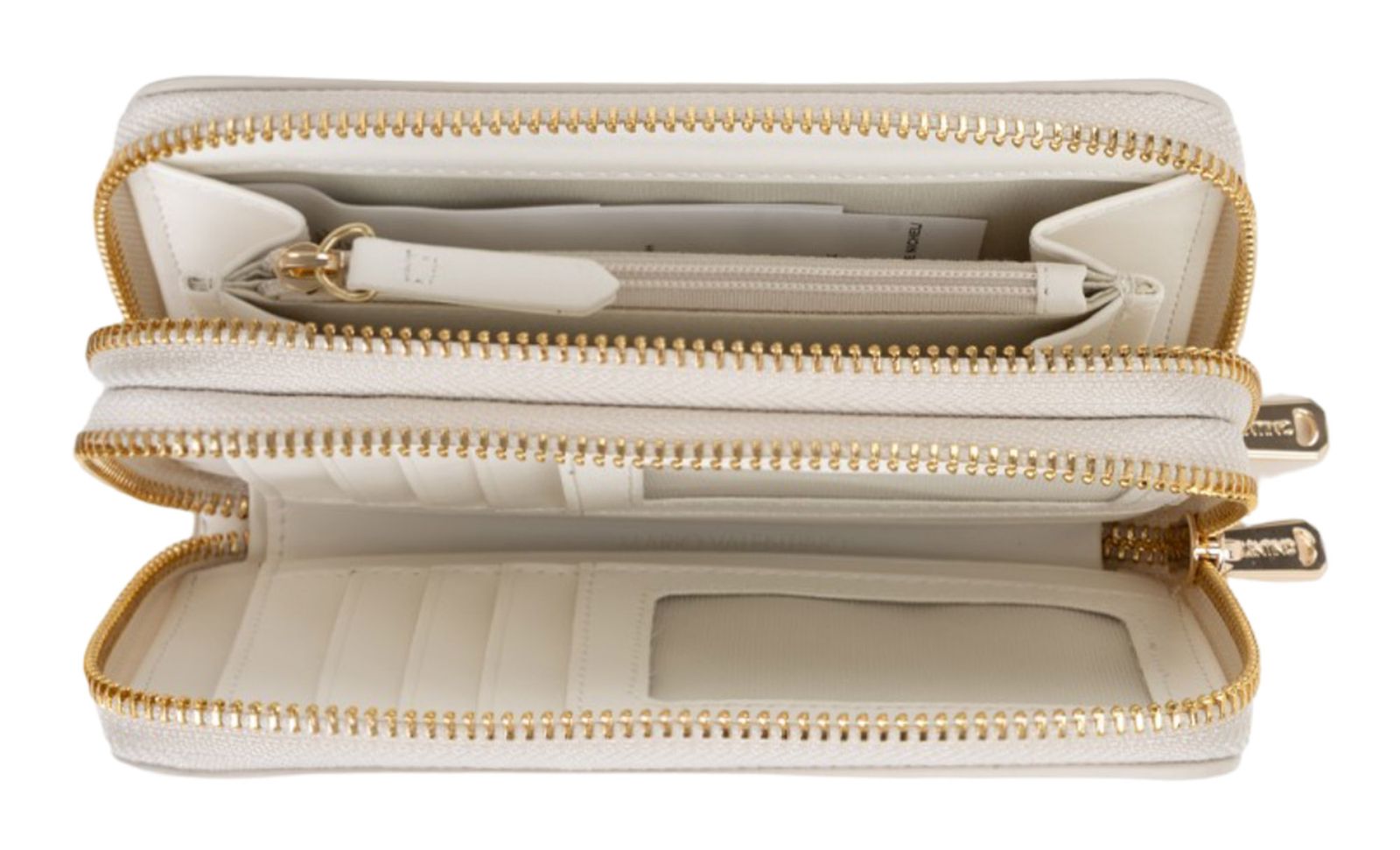 VALENTINO Farn Zip Around Wallet Ecru VALENTINO Farn Zip Around Wallet Ecru