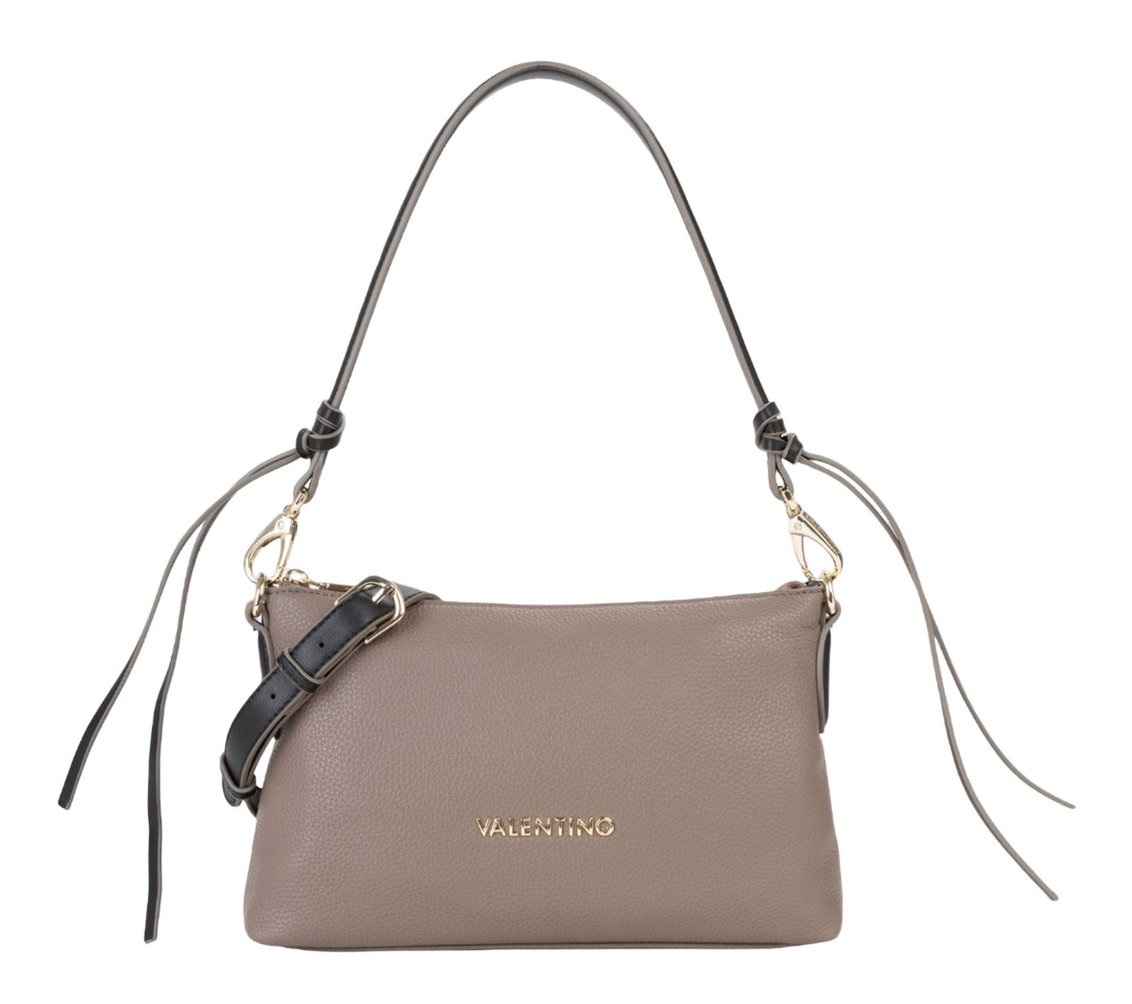 VALENTINO Fiamma Re Shoulder Bag Taupe / Nero
