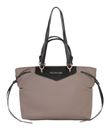 VALENTINO Fiamma Re Shopping Bag Taupe / Nero