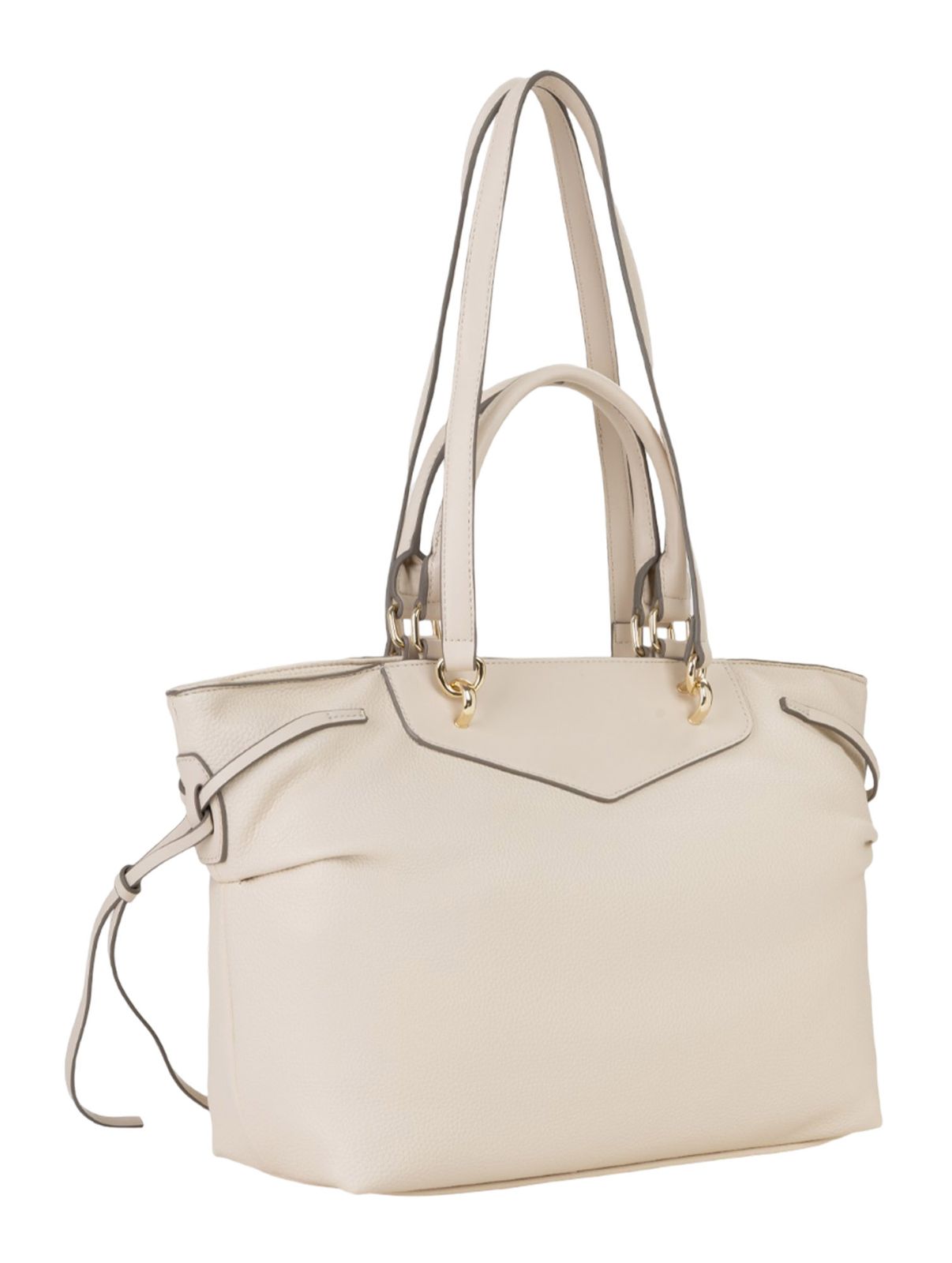 VALENTINO Fiamma Re Shopping Bag Ecru VALENTINO Fiamma Re Shopping Bag Ecru