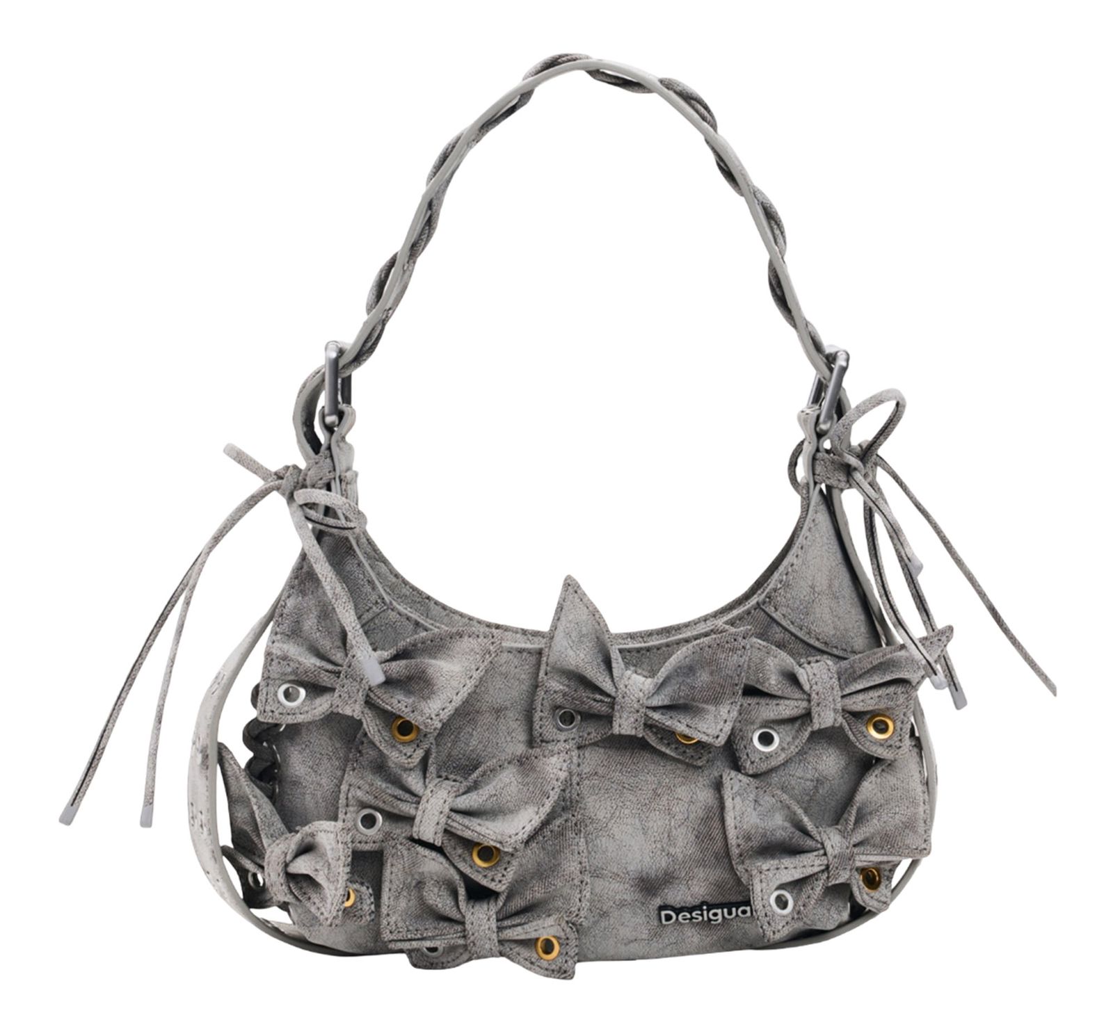 Desigual Nickel Haiti Mini Shoulder Bag Dark Grey