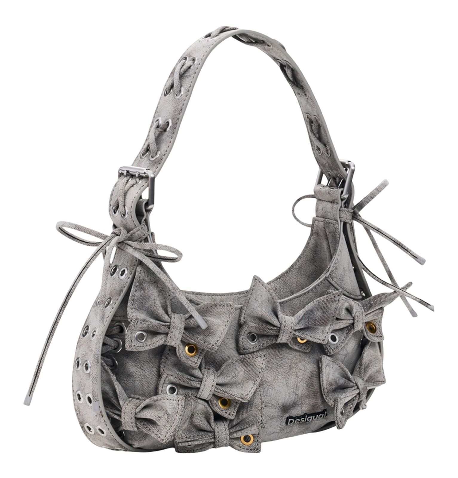 Desigual Nickel Haiti Mini Shoulder Bag Dark Grey Desigual Nickel Haiti Mini Shoulder Bag Dark Grey