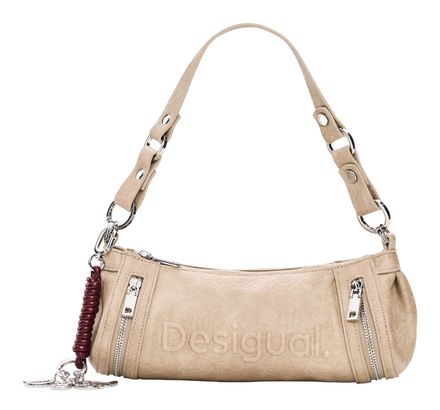 Desigual Half Logo Zarau Crossbody Bag Beige Crude