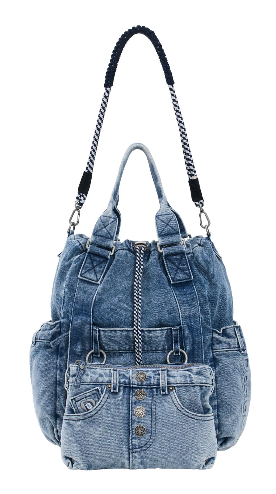 Desigual Jackdenim Globe Backpack L Denim Raw