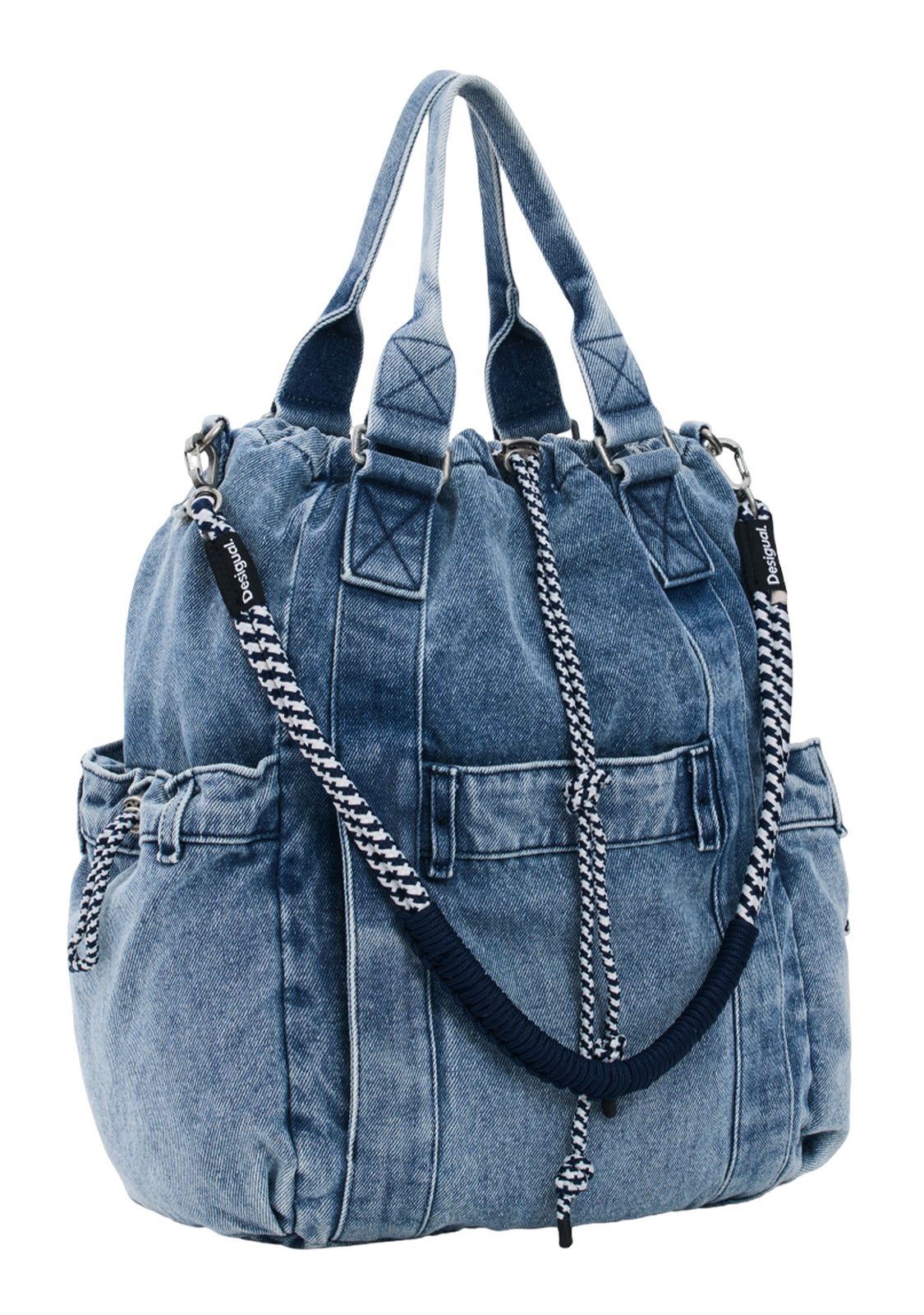Desigual Jackdenim Globe Backpack L Denim Raw Desigual Jackdenim Globe Backpack L Denim Raw