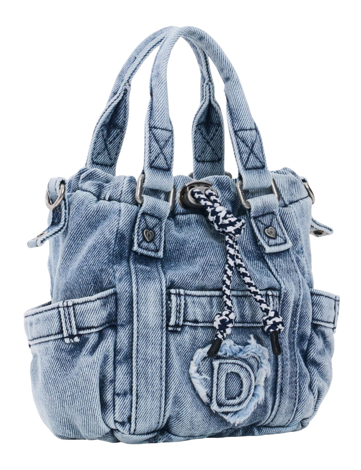 Desigual Jackdenim Globe Hand Bag Denim Raw Desigual Jackdenim Globe Hand Bag Denim Raw