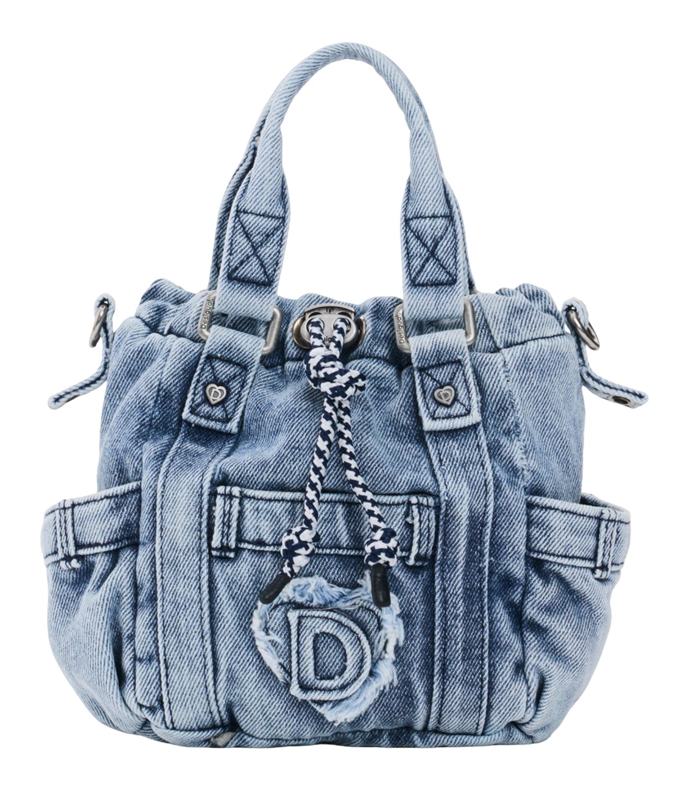 Desigual Jackdenim Globe Hand Bag Denim Raw
