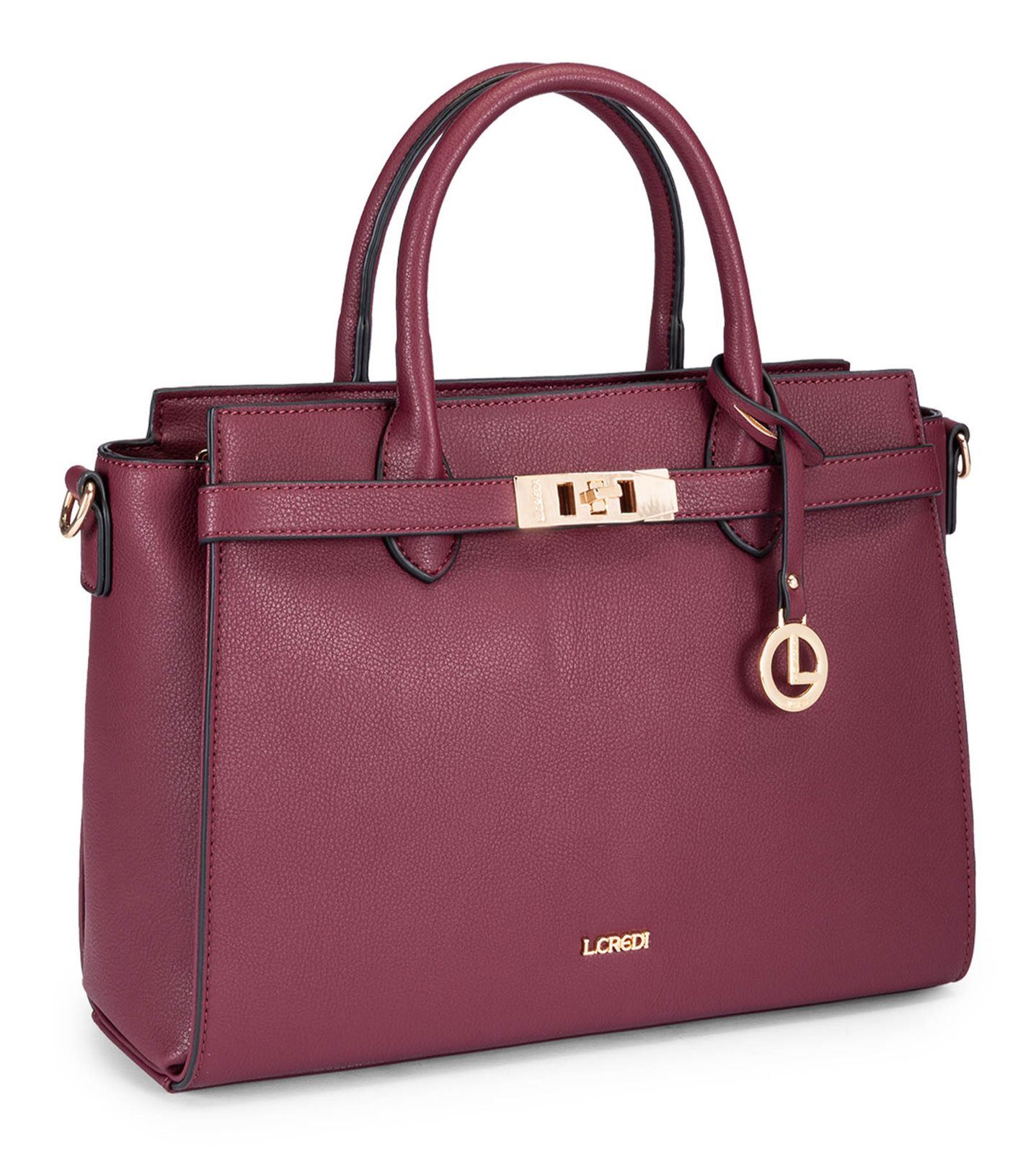 L.CREDI Konstanze Handle Bag Cherry Shade L.CREDI Konstanze Handle Bag Cherry Shade