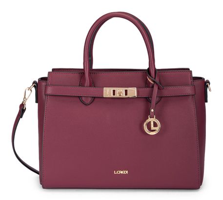 L.CREDI Konstanze Handle Bag Cherry Shade