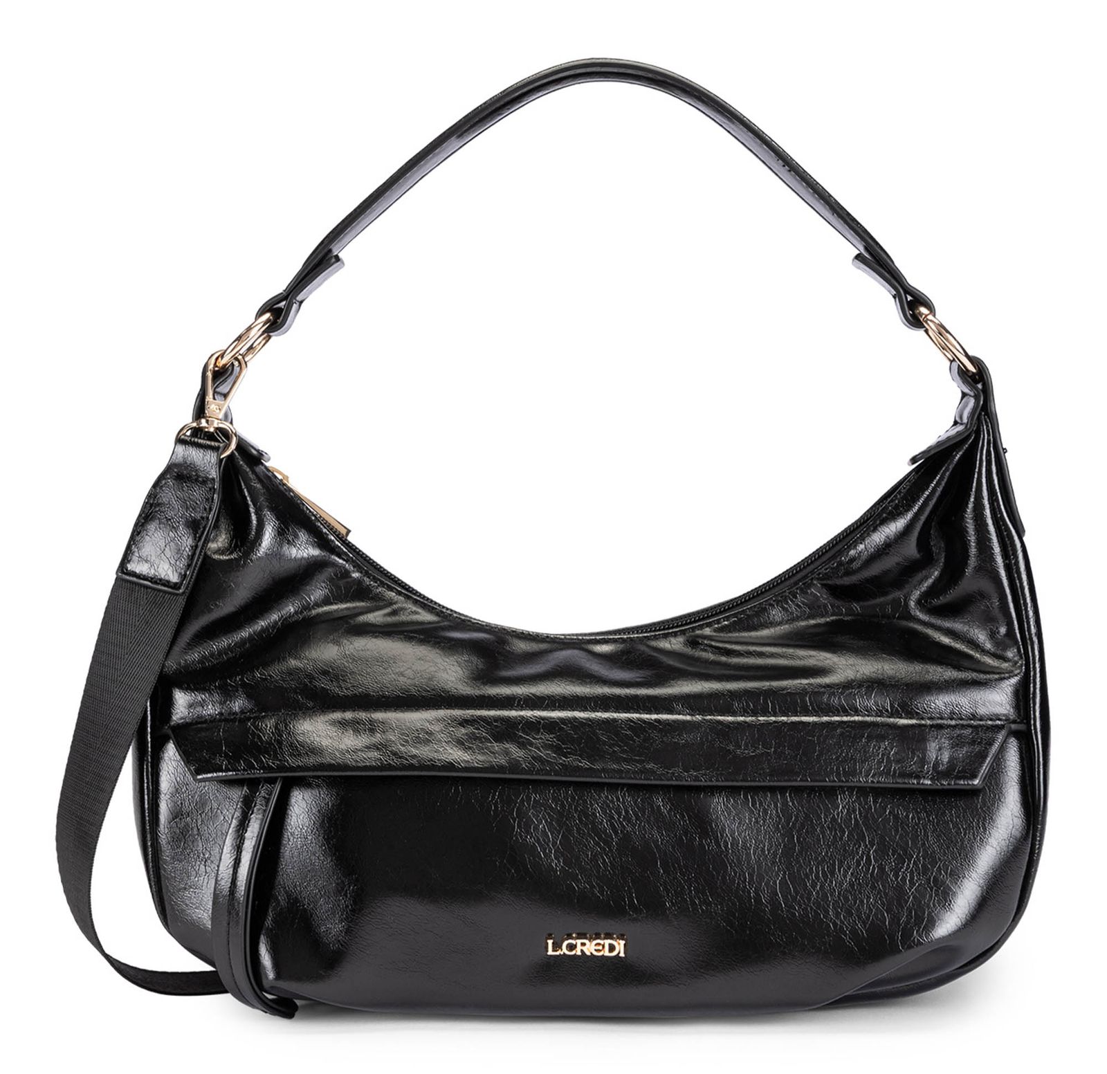 L.CREDI Sohanni Hobo Bag Black