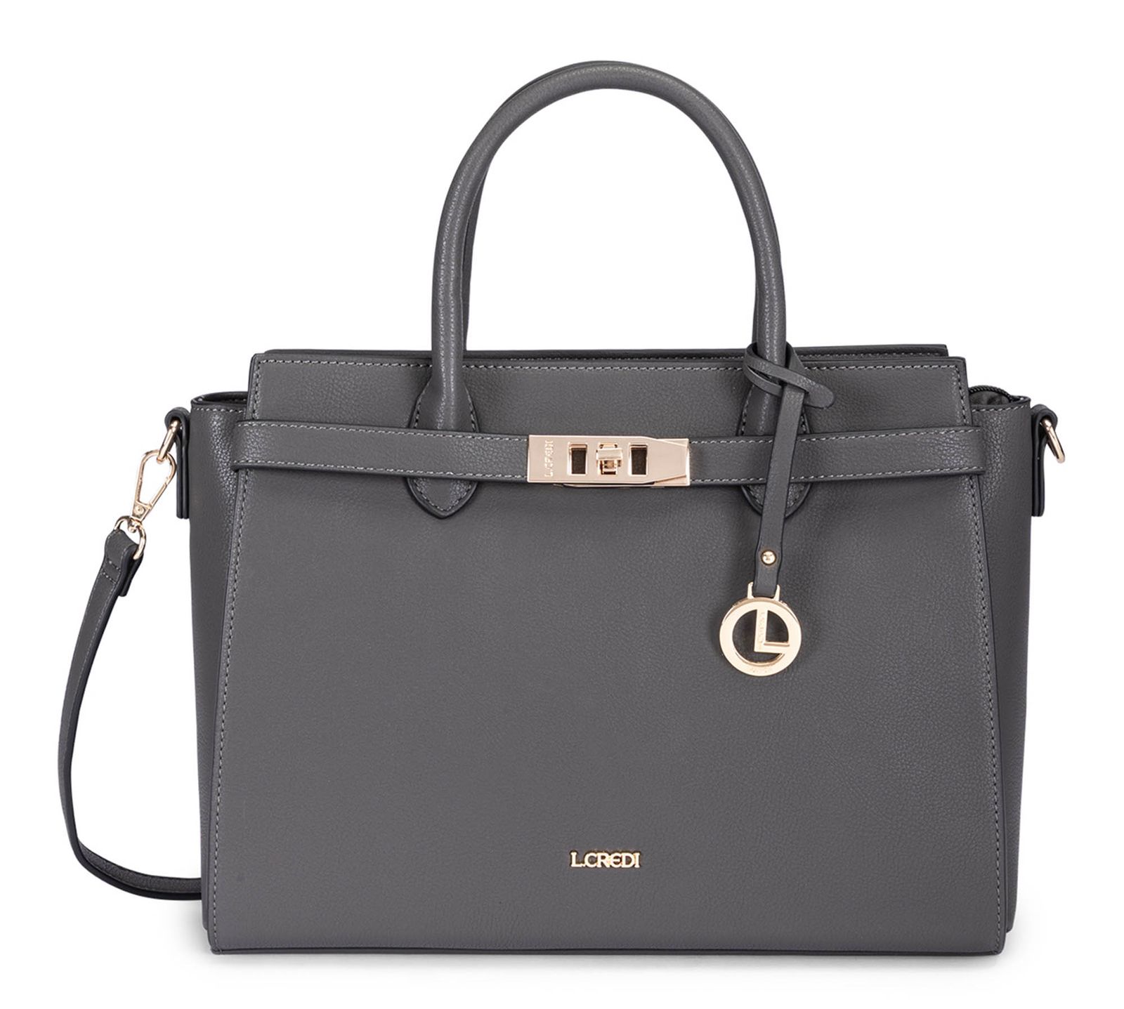 L.CREDI Konstanze Handle Bag Iron