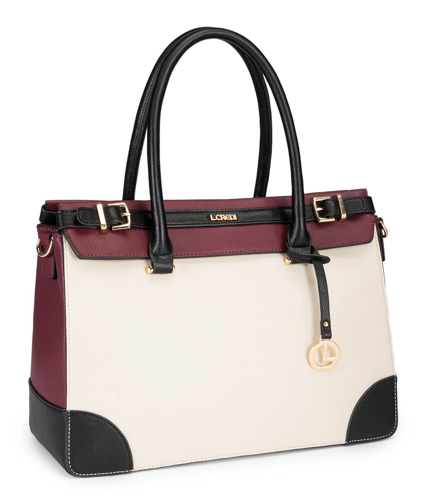 L.CREDI Solivette Hand Bag Cherry Shade mix L.CREDI Solivette Hand Bag Cherry Shade mix