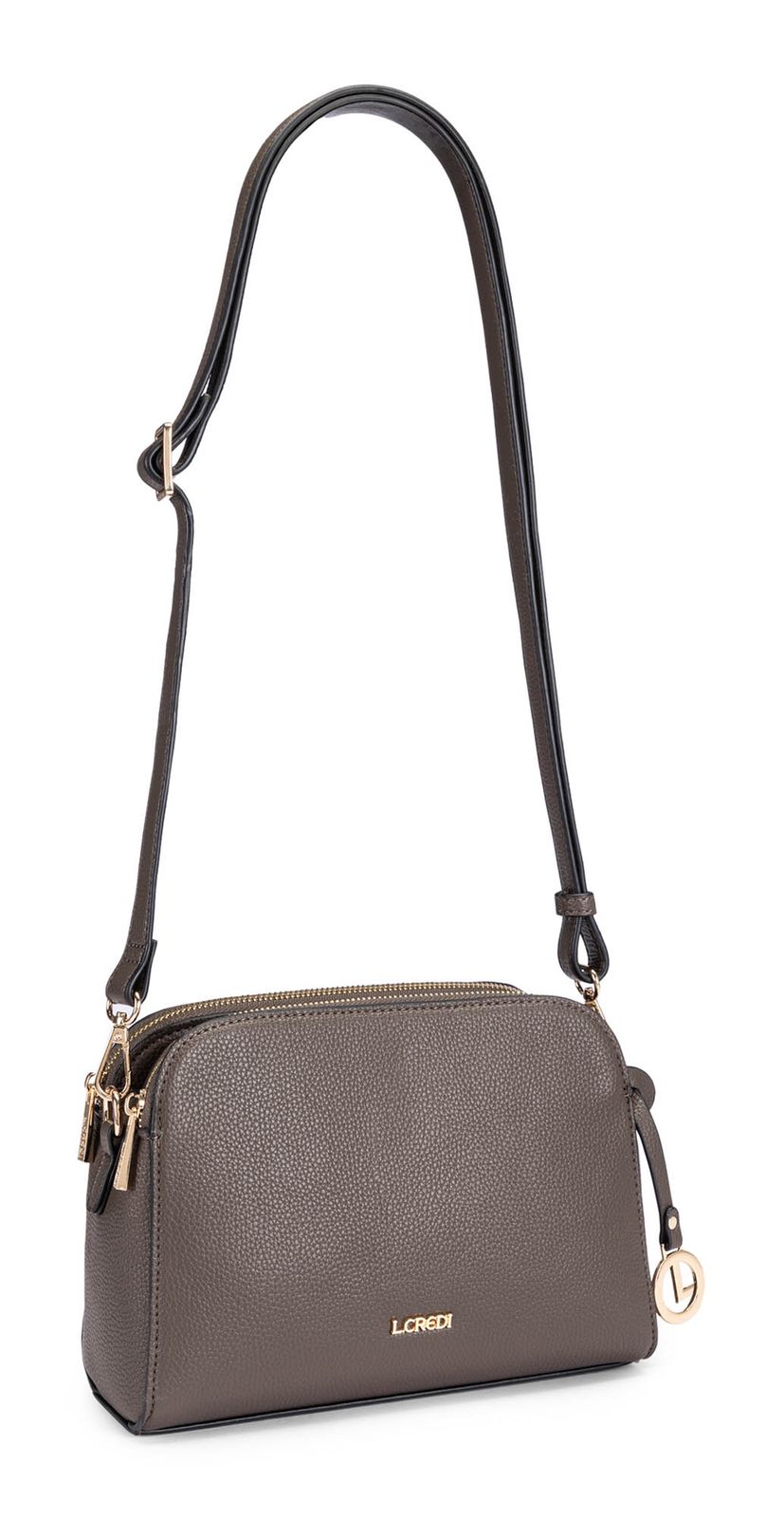 L.CREDI Franka Crossbody Bag Dark Taupe L.CREDI Franka Crossbody Bag Dark Taupe