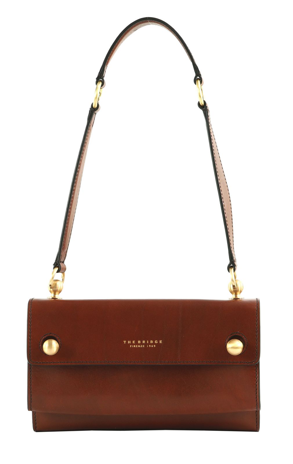 THE BRIDGE Mara Shoulder Bag Marrone 14 / Oro