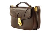 THE BRIDGE Mia Top Handle Bag Moka with Gold THE BRIDGE Mia Top Handle Bag Moka with Gold
