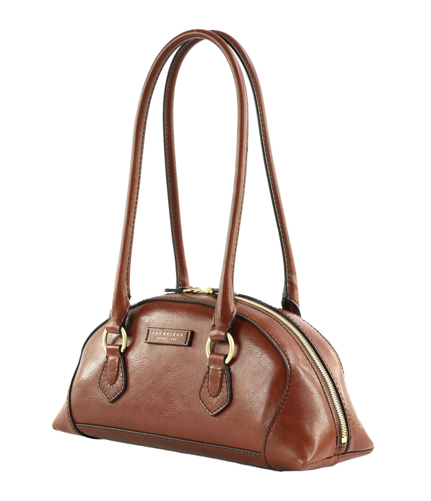 THE BRIDGE Magda Bowling Bag Marrone 14 / Oro THE BRIDGE Magda Bowling Bag Marrone 14 / Oro