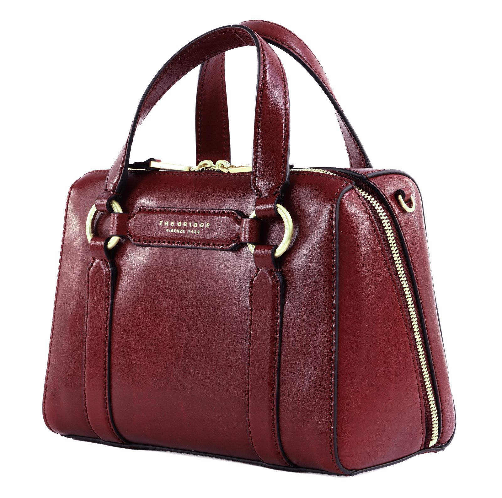 THE BRIDGE Laura Handbag Wine Red / Oro THE BRIDGE Laura Handbag Wine Red / Oro