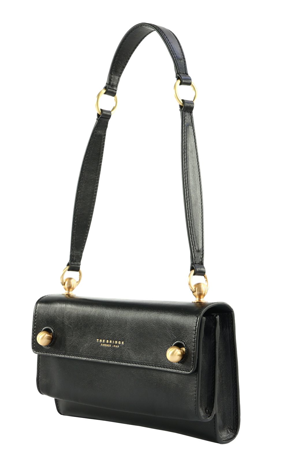 THE BRIDGE Mara Shoulder Bag Nero ORO THE BRIDGE Mara Shoulder Bag Nero ORO